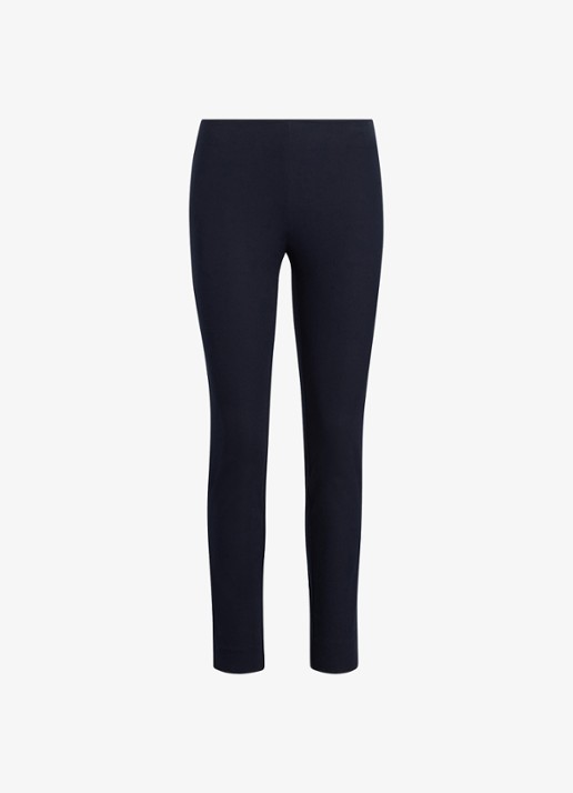 Ralph Lauren Keslina slim fit broek van stretch katoen - voorkant 4 donkerblauw