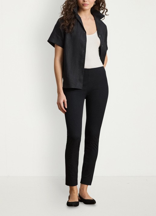 Ralph Lauren Keslina slim fit broek van stretch katoen - voorkant 3 black wash / zwart