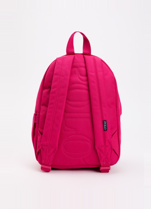 Ralph Lauren Kids rugzak met laptopvak en logo  - achterkant roze