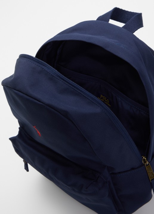 Ralph Lauren Kids rugzak met laptopvak en logo  - detail 3 donkerblauw