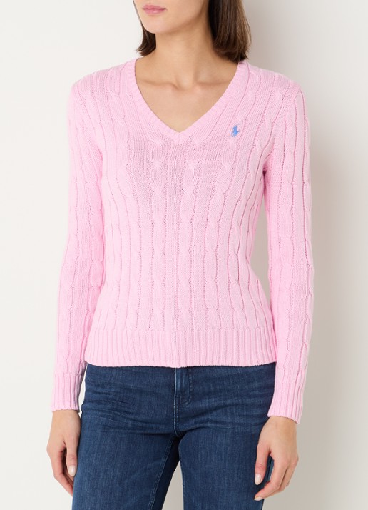 Ralph Lauren Kimberly kabelgebreide pullover met logo