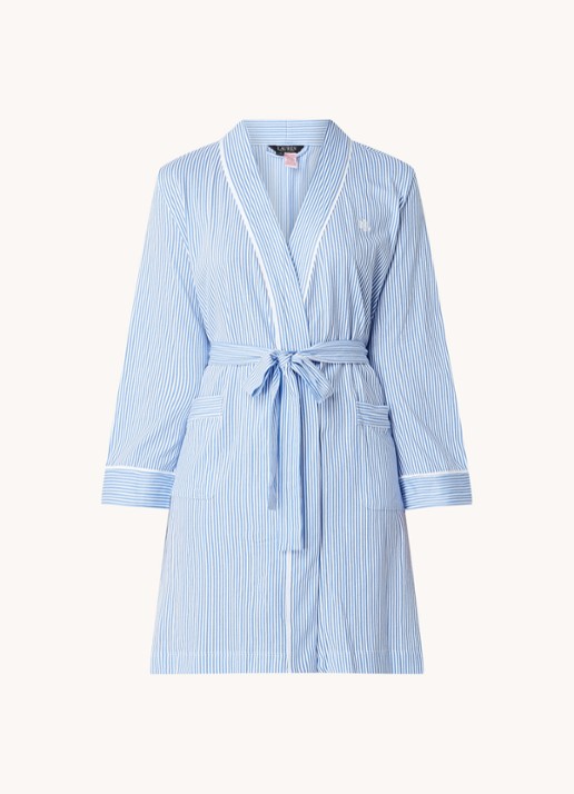 Ralph Lauren Kimono met streepprint en opgestikte zakken