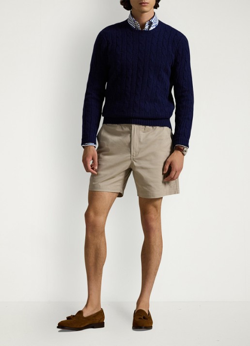 Ralph Lauren Korte broek van katoen met steekzakken  - voorkant 7 beige