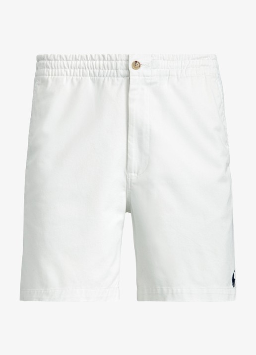 Ralph Lauren Korte broek van katoen met steekzakken  - voorkant 6 deckwash white / wit
