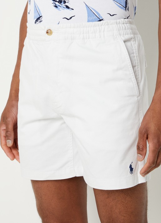 Ralph Lauren Korte broek van katoen met steekzakken  - detail 5 deckwash white / wit
