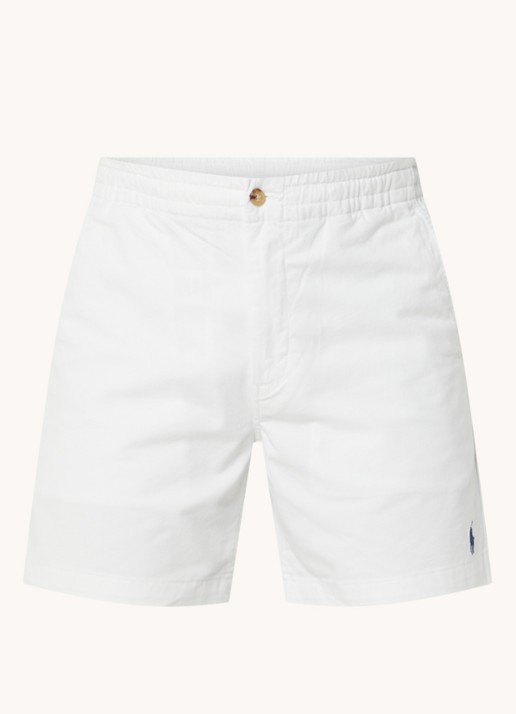 Ralph Lauren Korte broek van katoen met steekzakken  - voorkant 8 deckwash white / wit