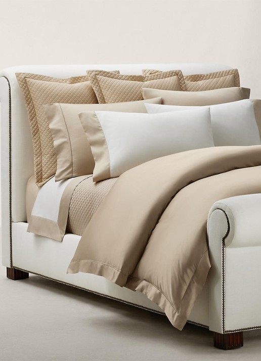 Ralph Lauren Kussensloop van katoensatijn 624TC in 2-pack - detail 2 creme