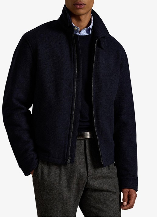 Ralph Lauren Langdon jack met steekzakken - detail collection navy / donkerblauw