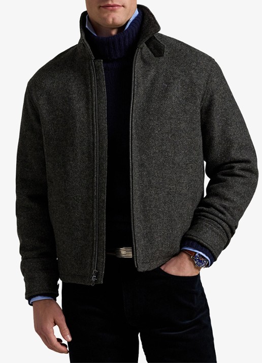 Ralph Lauren Langdon jack met steekzakken - detail 4 barclay heather / grijs