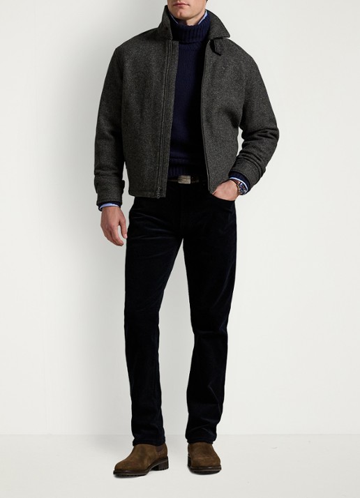 Ralph Lauren Langdon jack met steekzakken - voorkant 3 barclay heather / grijs