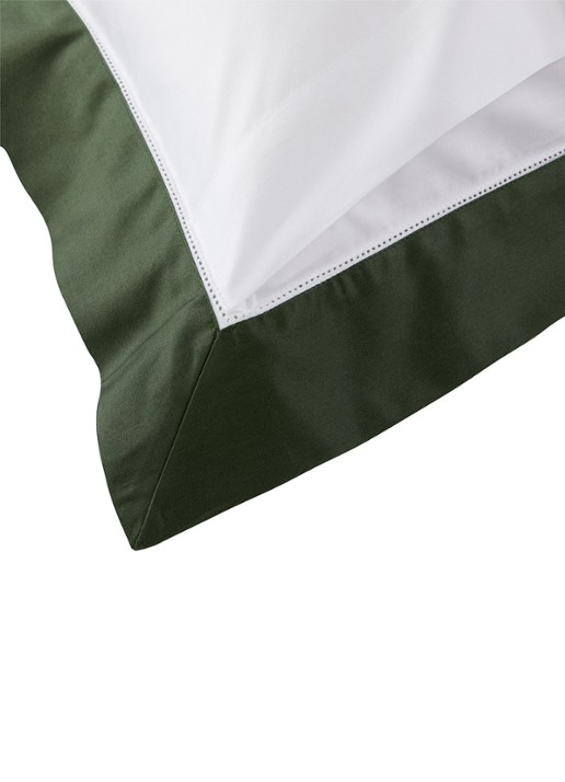 Ralph Lauren Langdon kussensloop van katoensatijn 624TC - voorkant 4 groen