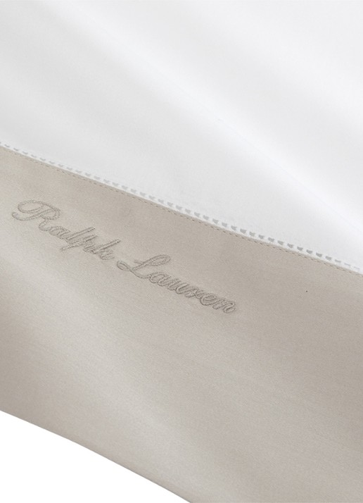 Ralph Lauren Langdon laken van katoensatijn  - detail 2 stone
