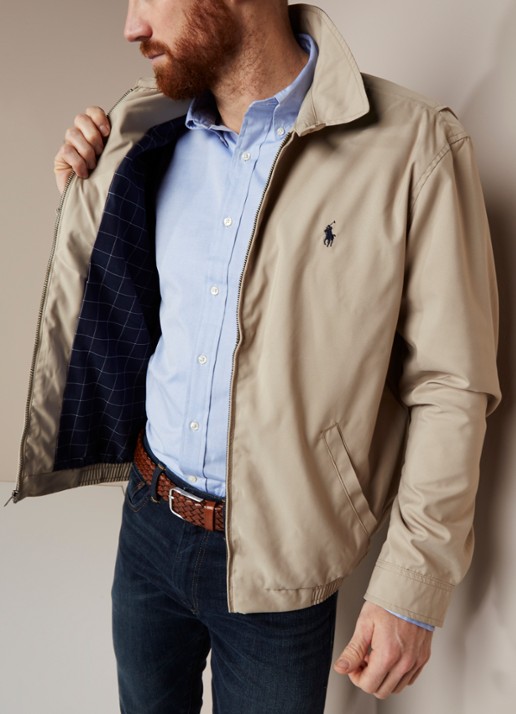 Ralph Lauren Lichtgewicht jack met elastische boord - detail 4 beige