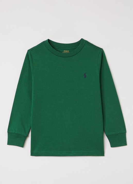 Ralph Lauren Longsleeve met logoborduring - voorkant groen