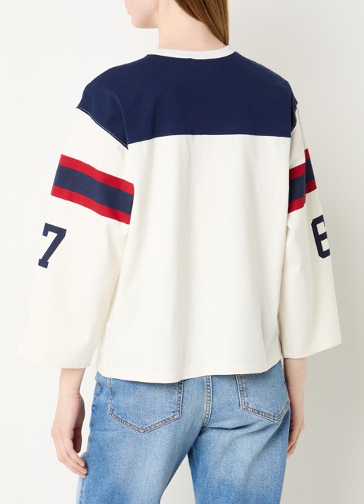 Ralph Lauren Longsleeve met print - achterkant 4 gebroken wit