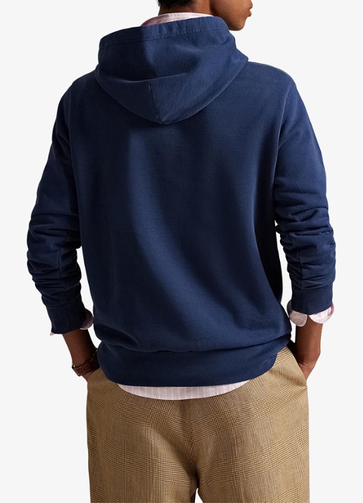 Ralph Lauren Loopback Fleece Hoodie - achterkant 3 cruise navy / blauw