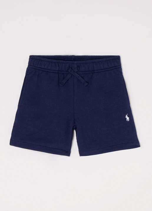 Ralph Lauren Loose fit korte joggingbroek met logo - voorkant 2 donkerblauw