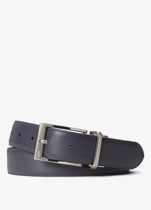 Ralph Lauren M BELTS - detail 3 black/refined navy / zwart