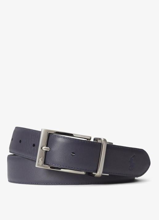 Ralph Lauren M BELTS - voorkant 6 black/refined navy / zwart