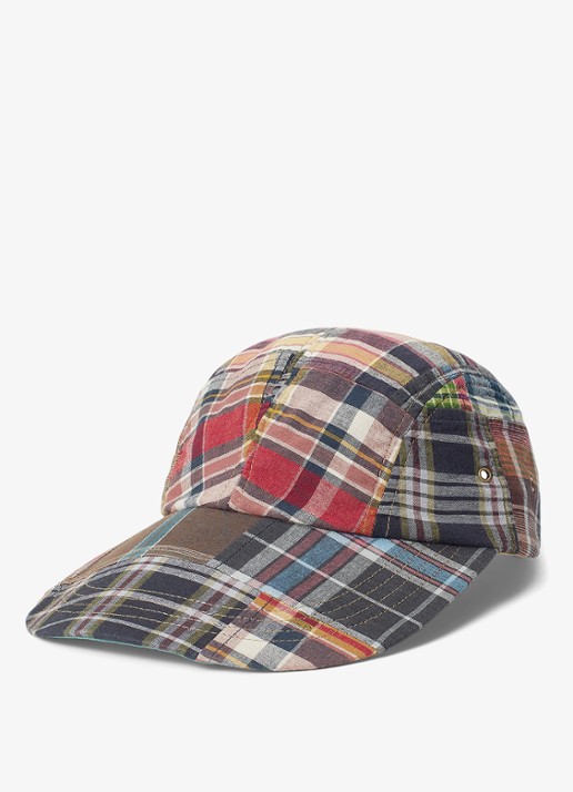 Ralph Lauren Madras pet met ruitdessin - voorkant rood