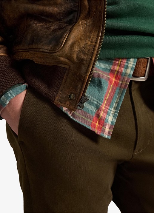 Ralph Lauren Manhasset straight fit chino met stretch - detail 2 dark brown / donkerbruin