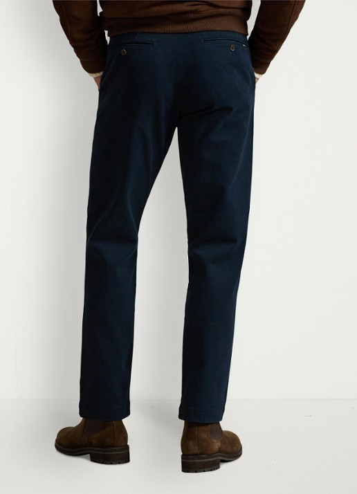 Ralph Lauren Manhasset straight fit chino met stretch - achterkant 3 aviator navy / donkerblauw