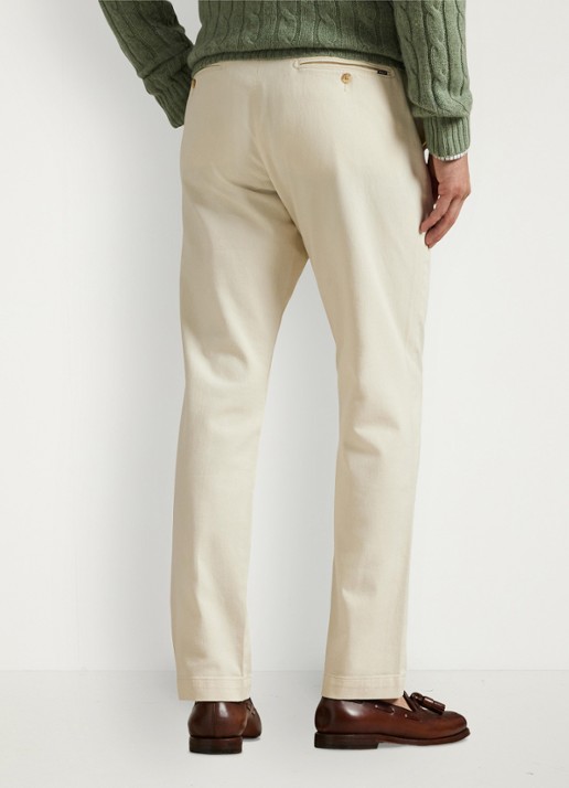 Ralph Lauren Manhasset straight fit chino met stretch - achterkant 5 andover cream / creme