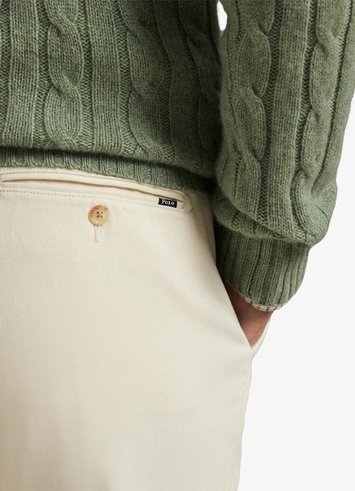 Ralph Lauren Manhasset straight fit chino met stretch - detail 4 andover cream / creme