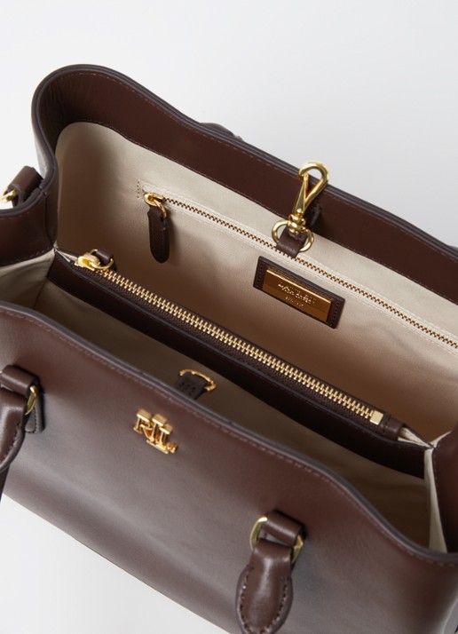 Ralph Lauren Marcy handtas van leer - detail 3 bruin