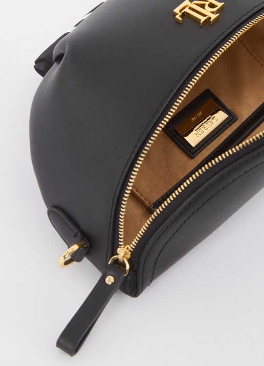 Ralph Lauren Marcy heuptas van leer - detail 2 zwart