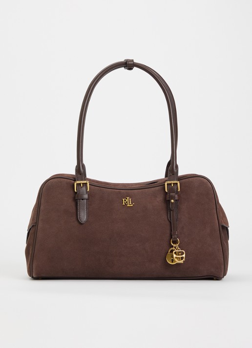 Ralph Lauren Marcy Large schoudertas van suède met tasbedel