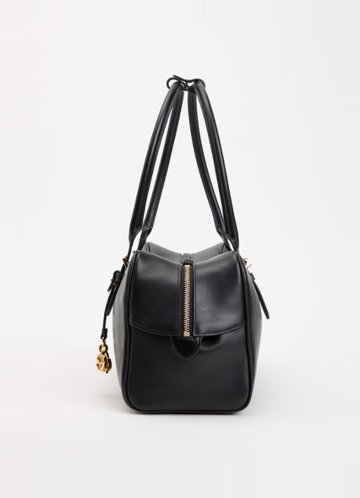 Ralph Lauren Marcy schoudertas van leer - detail 2 zwart