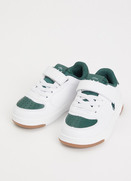 Ralph Lauren Master Court sneaker met logoborduring - voorkant 4 groen