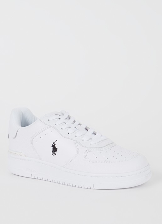 Ralph Lauren Masters Court sneaker met leren details