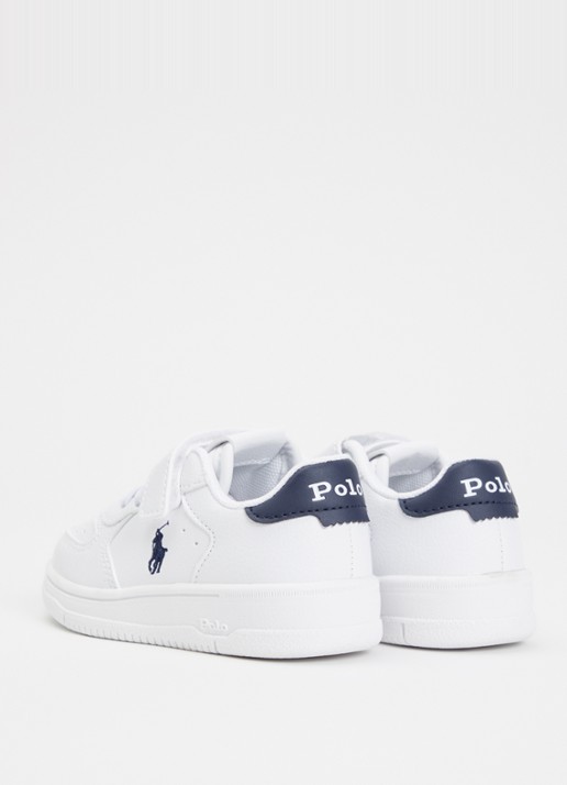 Ralph Lauren Masters Court sneaker met logo - achterkant 3 wit