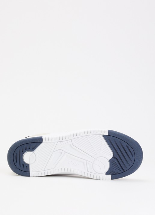 Ralph Lauren Masters Court sneaker van leer met suéde details - detail 5 wit