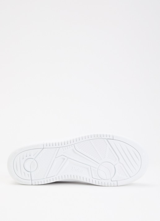 Ralph Lauren Masters Court sneaker van leer  - detail 3 wit