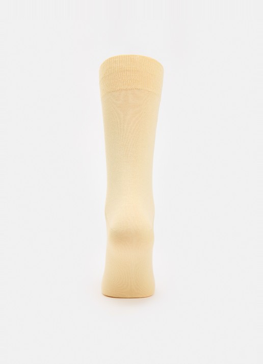 Ralph Lauren Mercerized sokken met logoborduring in 3-pack - voorkant 2 geel
