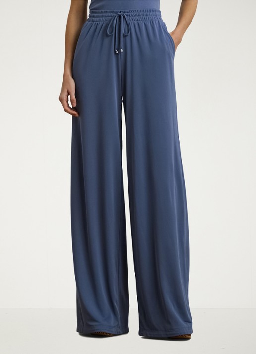 Ralph Lauren Mid waist wide fit broek met steekzakken