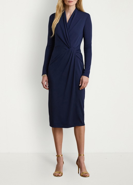 Ralph Lauren Midi jurk met geknoopt detail