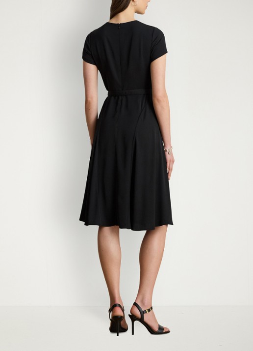 Ralph Lauren Midi jurk met gesp - achterkant 5 zwart