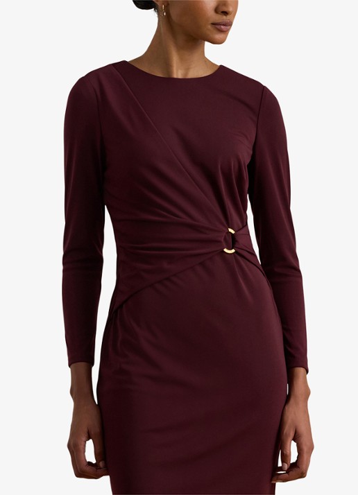 Ralph Lauren Midi jurk met plooidetail