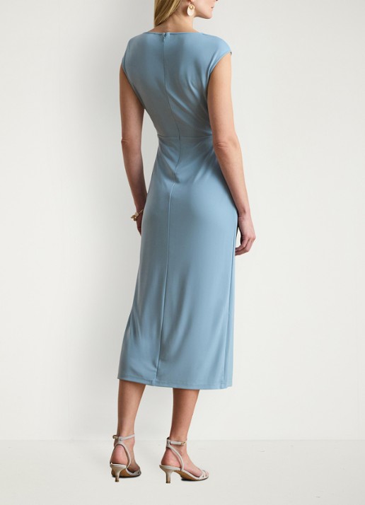 Ralph Lauren Midi jurk met plooidetail - achterkant blue note-2lsm