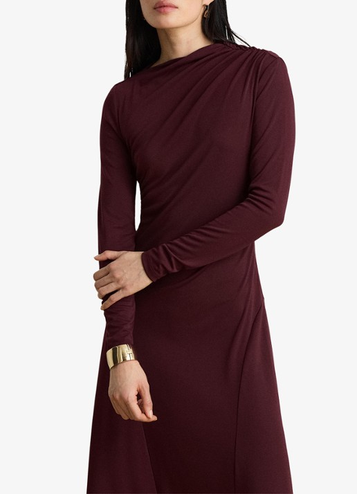 Ralph Lauren Midi jurk met plooidetail