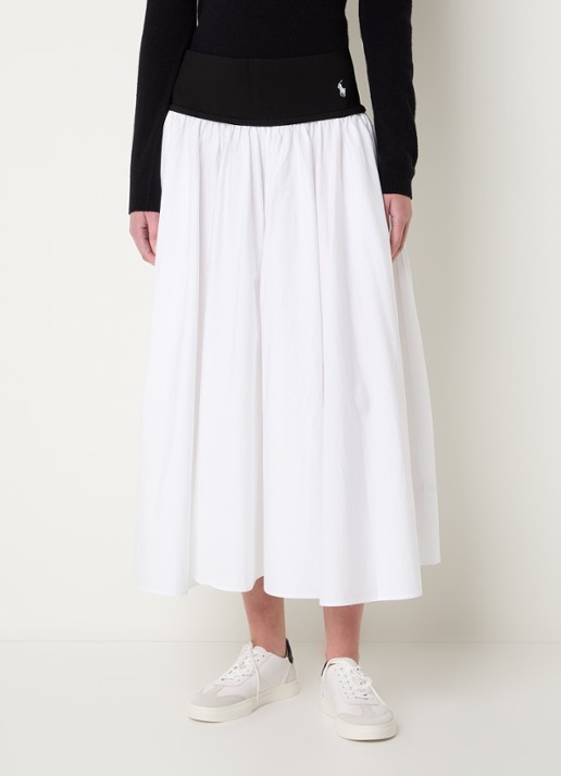 Ralph Lauren Midi rok met logo