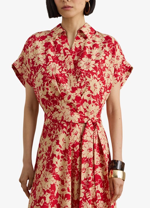 Ralph Lauren Midi tuniekjurk met bloemenprint