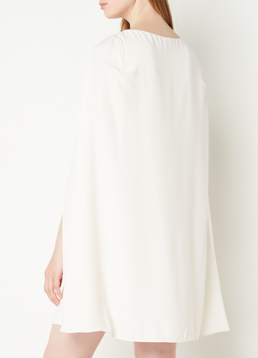 Ralph Lauren Mini jurk met cape en stretch - achterkant creme
