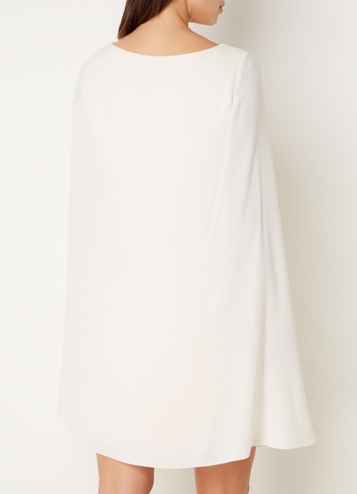 Ralph Lauren Mini jurk met cape en stretch - achterkant 3 creme