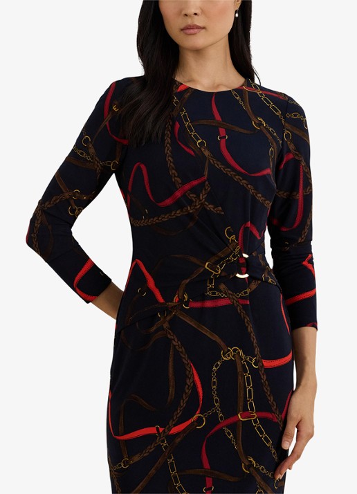 Ralph Lauren Mini jurk met grafische print - detail 4 zwart