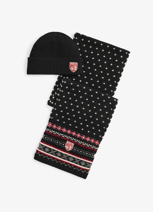 Ralph Lauren Muts en sjaal van wol in giftbox